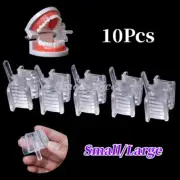 10Pcs Dental Silicone Bite Block Hole Mouth Opener Occlusal Pad Cheek Retractor