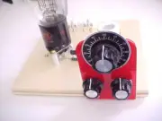 1625 PENTODE TUBE SHORTWAVE REGEN RADIO (APPROX. 3.75 TO 14.8 MHZ) W/HEADSET