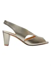 [Easy Steps] Alice Sandals in Pewter Metallic Leather