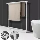 ACA Freestanding Metal Towel Rack Stand 2-Tier Towel Drying Holder Storage Shelf