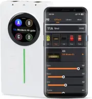 P2 White Bluetooth Multi-Effects Guitar Pedal with 30 Cab Models & Drum Machine