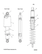 Polaris Shock, Right, Genuine OEM Part 7044445, Qty 1