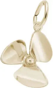 Gold-Plated Sterling Silver Small Propeller Charm by Rembrandt