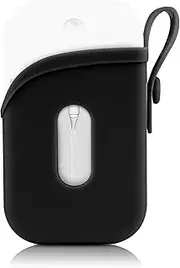 Linkidea Silicone Sanitizer Storage Case, Portable Travel Accessories, Exact Size of Container Compatible with 1 FL OZ Touchland, Fashion Accessory with Belt Fits Daily Use (Black)
