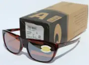 COSTA DEL MAR Cheeca POLARIZED Sunglasses Rose Tortoise/Silver 580P Womens NEW