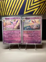 Pokémon Espeon & Sylveon Reverse Holo - Prismatic Evolution - Eeveelution Duo