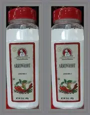 2 x 20 oz ARROWROOT Powder 20 oz each (2.5lb total) Chef's Quality-Arrurruz