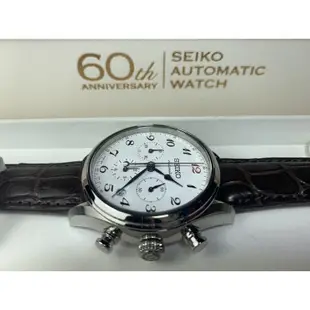 SEIKO SRQ019 SARK001 精工限量錶 紅12 白琺瑯 8R48 計時 三眼 機械錶 白面 PRESAGE