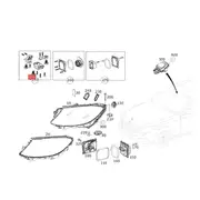 1Pair Car Front Headlight Repair Bracket Kits for - S Class W222 2014-2021 W217 A2228201114 A2228201214 Black