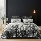 Bianca Boscage SUPER KING Coverlet / Bedspread Set Black. A mystifying forest.
