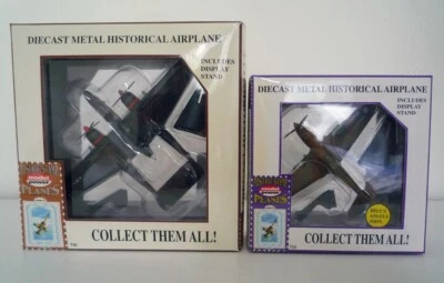 POSTAGE STAMP P-40B AVG PS5354-1 + P-61 Black Widow "BAT OUTTA HELL" PS5334 !!!