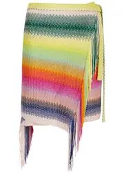 Missoni Zigzag-intarsia Knitted Sarong - Multicoloured 1 - One Size ONE SIZE