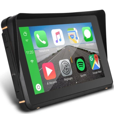GPS Navigation Motorcycle CarPlay Android Auto 7in Touch Screen FM/BT Waterproof
