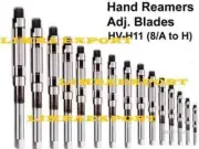 15 PCS ADJUSTABLE HAND REAMER SET H-V TO H-11 SIZES 1/4 " to 1.1/16 "