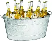 TableCraft BT1914 Galvanized Oval Beverage Tub, 5.5 Gallons