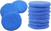AIMALL 10 PCS Car Microfiber Polishing Foam Sponge Wax Applicator Pads, Blue, Ideal for Cleaning and Buffing, Soft and Absorbent