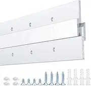 18'' French Cleat- Heavy Duty Aluminum Headboard Wall Mounting Brackets-French Cleat Hanger for Hanging Picture, Mirror, Shelf, Headboard, Panel or Whiteboard (1Pair, Supports 140lbs )