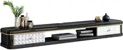 KOWJIFH Wall Mounted TV Cabinet Wall Shelf Floating Shelf TV Multimedia Console Router Set top Box Sky Box TV Stands Wall Mount Entertainment Unit with Drawer Book Cases TV Board TV Unit