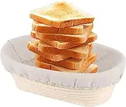 Premium Bread Proofing Baskets, 10 Inch Oval Shaped Dough Proofing Bowls With Liner, Proofing Bowls For Making Baking Fermentation, Home Proofing Baskets For Sourdough Bread Baking