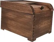 LALADEFIEE Grain Storage Container Sealed Wood Rice Dispenser for Pantry Organization Airtight Rice Storage Bin with Capacity for Grains Flour and Cereal