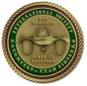 Daughters of Utah Pioneers Medallion for Box Cremation Urn/Flag Case-2" Diameter