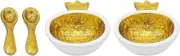 Godinger Mini Pomegranate Honey Dish Jam Jar - Set of 2