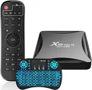 CHROX Android 13.0 TV Box, 8K/3D HD Tv Box RK3528 Quadcore 2.4G/5.0G Dual WiFi & BT 4.0, Android Box Support Multi-Lingual with LAN Ethernet 10/100M Set Top Box, Wireless Mini Keyboard,4gb+64gb