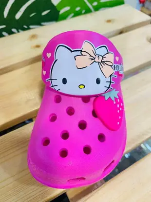 【震撼精品百貨】凱蒂貓 Hello Kitty 日本SANRIO三麗鷗 凱蒂貓兒童布希鞋-草莓(14 17號)#90300 震撼日式精品百貨
