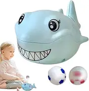 Floating Ball Toy Air Blow - Shark Suspended Ball Desk Toy with 2 Balls | Suspended Blowing Ball Model for School Supply