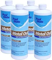 Pool Mate 1-2550-04-A Pool Metal Remover Pool Stain Remover, 1-Quart, 4-Pack