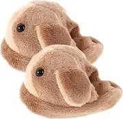 SUPVOX 1 Pair Mini Plush Slippers for 18 Inch Dolls Winter Doll Footwear Animal-Themed Doll Accessories Cute Dolls Shoes Dressing Up Supplies