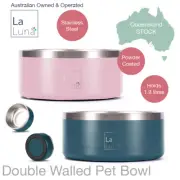 Double Walled Insulated Pet Bowl, Stainless Steel, Cat, Dog, Water, Food Dish