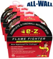 4-Pack Drywall Fire Tape: Mudless Flame Fighter Firewall Walls/Ceilings 250-ft.