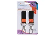 2pc Dreambaby Ezy-Loop Strap Clip Hanging Carrier Hooks For Stroller Pram Black