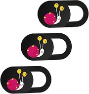 FELTECHELECTR 3pcs Camera Privacy Cover Camera Cover Sticker Laptop Camera Cover Slide Cute Center Console Cover Handle Webcam-Privacy-Covers Streaming Webcam for Laptop Webcam Cover Ultra