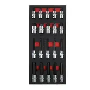 20pc Ampro 1/2" Drive Heavy Duty Hex Bit Sockets Set Garage Tool Kit TS43217
