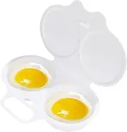 2 Cavity Nonstick Poached Egg Maker, 1Pc 2 Cavity Microwave Egg Poacher Nonstick Poached Egg Maker,2 Cavity Microwave Egg Cooker Double Drain Poached Egg Maker,2 Cavity Nonstick Poached Egg Maker
