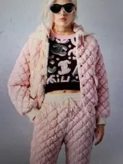 CHANEL 22N-2023 COCO NEIGE NEW CC LOGO PINK GREEN BROWN TWEED CASHMERE TOP 38-36