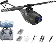 C127AI Scout RC Helicopter with 1080P Camera, 4CH Remote Control Helicopter with 6-Axis Gyro One Button Takeoff/Landing Optical Flow Positioning