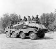WW2 WWII Photo US Soldiers Captured German Sd. Kfz. 234 World War Two / 4207