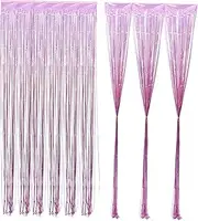 ETHZZLE 2pcs Rain Curtain Fringe Backdrop Streamer Backdrop Curtains Streamer Tinsel Fringe Curtain Fringe Curtain Party Decorations Tinsel Curtain Shiny Fringe Curtains