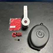 Beats By Dr Dre Solo HD Over The Ear Headphones Wired Original Box & Case White