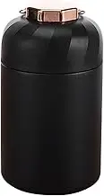 Baxnore Insulated Food Jar 600 ml Stainless Steel, Heat Retention Lunch Box, Leakproof Seal Portable Handle for Office Construction Camping (Black)