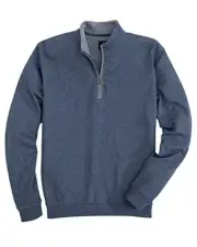 Mens Big & Tall Johnnie-O Sully Quarter Zip Pullover, Size XLT - Blue Size 1X