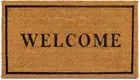 PLUS Haven Coco Coir Door Mat with Heavy Duty Backing, Pack of 1, Welcome 2