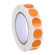 1000Pcs 1/2" Colored Dot Stickers Adhesive Color Coding Label, Orange