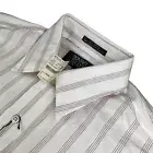 VTG NEW Bonwit Teller Men's 100% Cotton Dress Shirt White/Red Stripe • 15 | 34