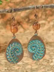 2” Bronze-tone Earring Set Bohemian Retro Drop Dangle New Free Ship B5757