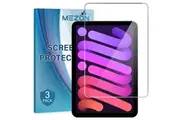 [Set of 3] Apple iPad Mini 8.3" 7th/6th Generation (2024/2021) Ultra Clear Film Screen Protectors by MEZON Case and Pencil Friendly (iPad Mini 8.3", Clear)