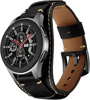 [Balerion] 20mm/22mm Cuff Genuine Leather Watch Band,Compatible with Samsung Galaxy Watch 42/46mm,Gear Sport,Gear S2 Classic,S3,Fossil Q Explorist gen 4/Marshal and Other 20mm/22mm Band Width Watch